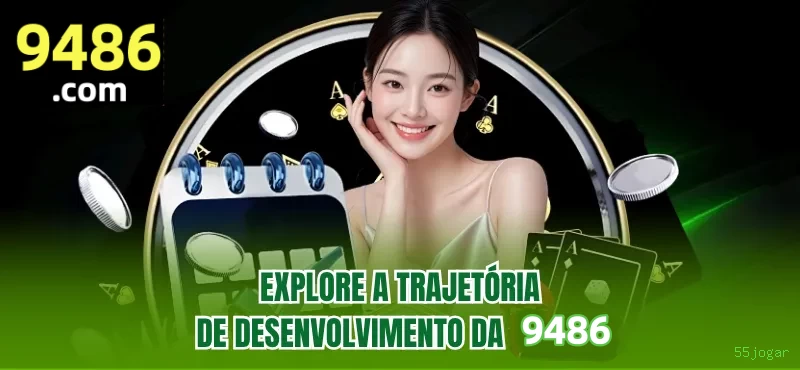 Imagem promocional do cassino online da 55jogar mostrando jogos ao vivo